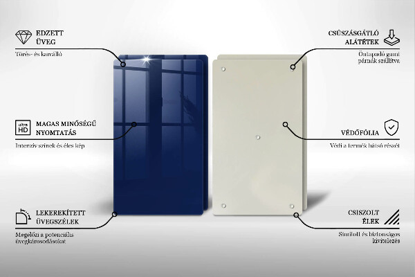 Skleněné krájecí prkénko Modrá barva