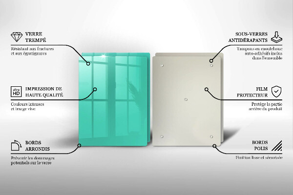 Skleněné krájecí prkénko Zelená barva