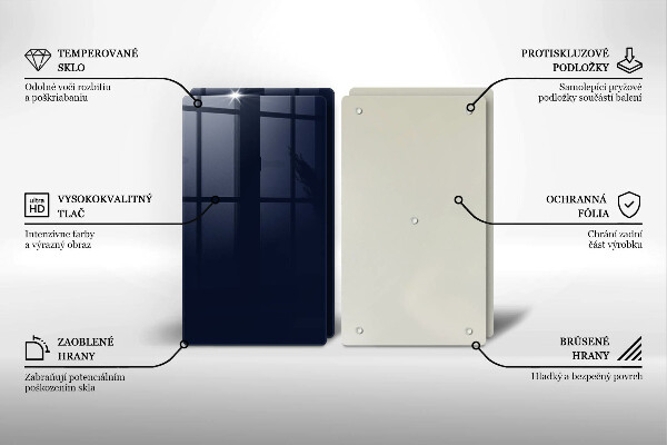 Skleněné krájecí prkénko Námořnická modrá