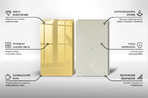 Skleněné krájecí prkénko Žlutá