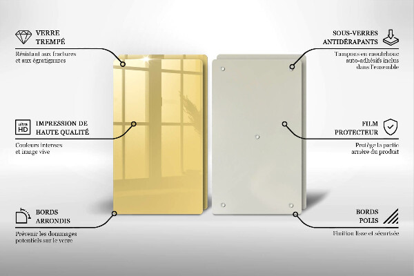 Skleněné krájecí prkénko Žlutá