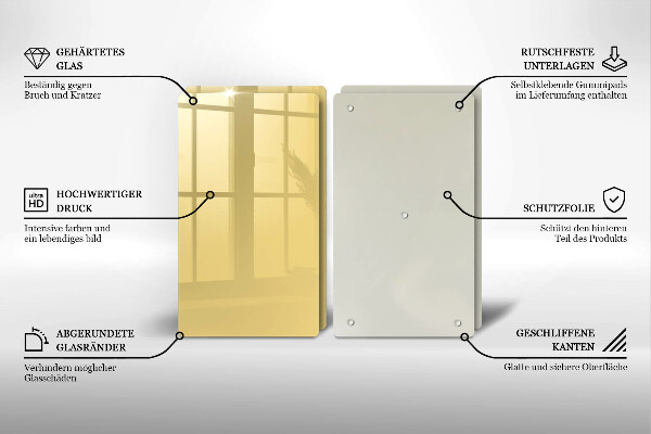 Skleněné krájecí prkénko Žlutá