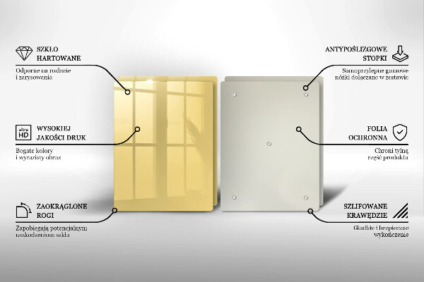 Skleněné krájecí prkénko Žlutá