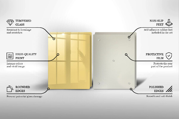 Skleněné krájecí prkénko Žlutá