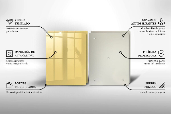 Skleněné krájecí prkénko Žlutá