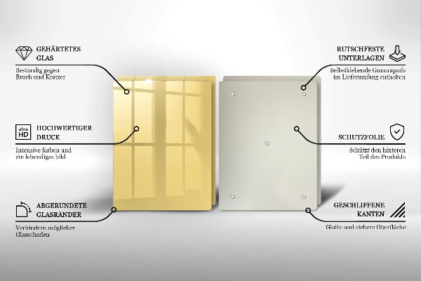 Skleněné krájecí prkénko Žlutá