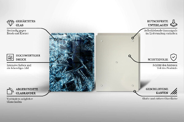 Skleněná krájecí deska Struktura ostrého ledu