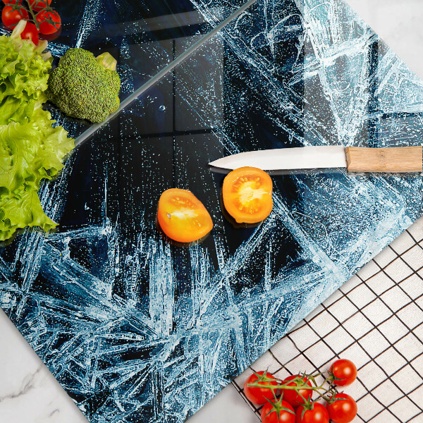 Skleněná krájecí deska Struktura ostrého ledu