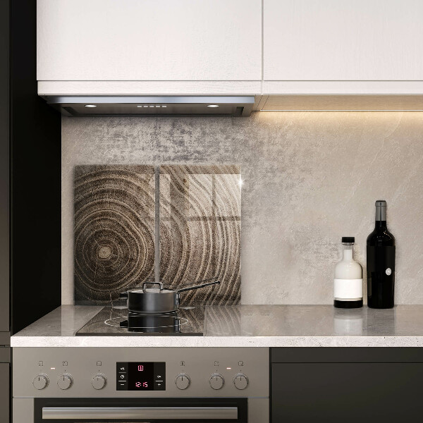 Skleněná krájecí deska Dřevěné kroužky