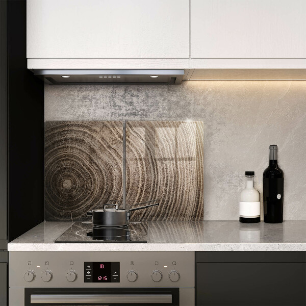 Skleněná krájecí deska Dřevěné kroužky