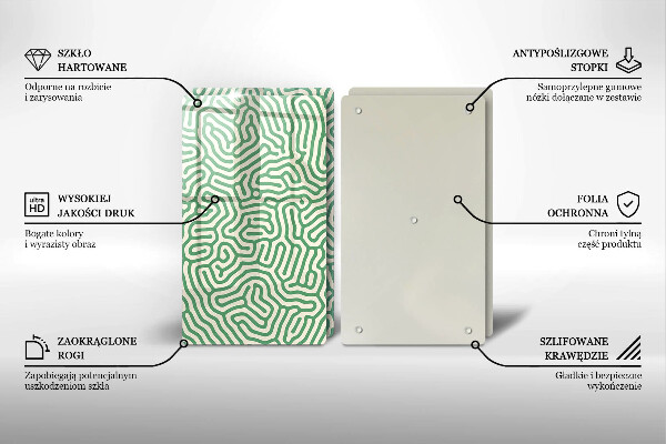 Skleněná krájecí deska Abstraktní linie