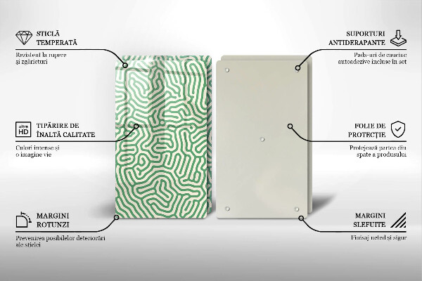 Skleněná krájecí deska Abstraktní linie