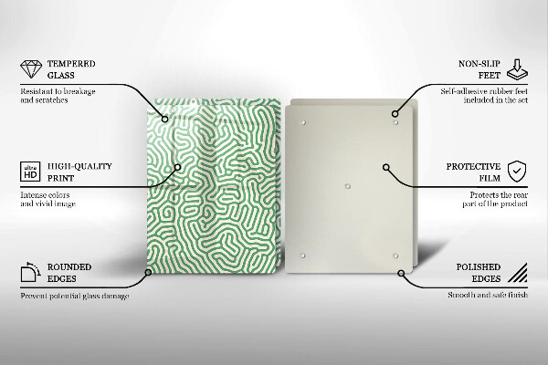 Skleněná krájecí deska Abstraktní linie