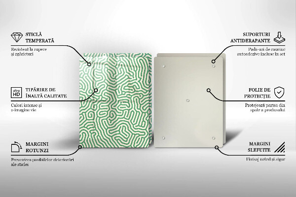 Skleněná krájecí deska Abstraktní linie