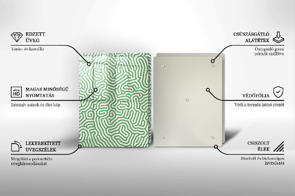 Skleněná krájecí deska Abstraktní linie