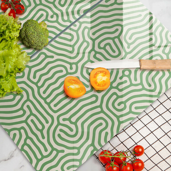 Skleněná krájecí deska Abstraktní linie