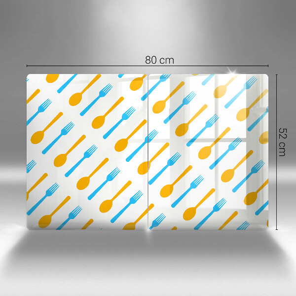 Skleněná krájecí deska Vidličky a lžíce