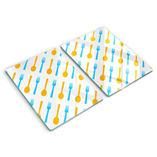 Skleněná krájecí deska Vidličky a lžíce