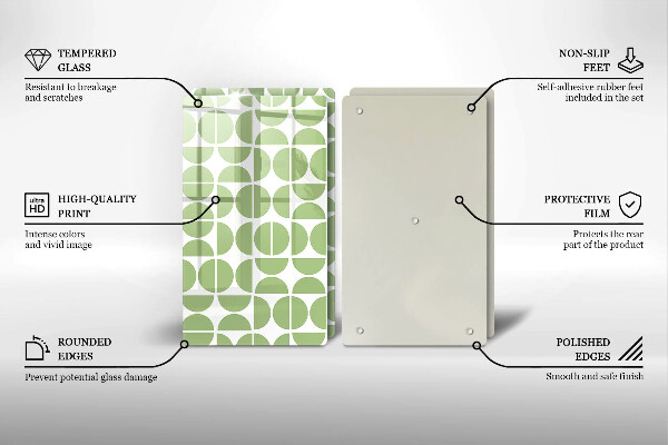 Skleněná krájecí deska Vzor boho tvarů