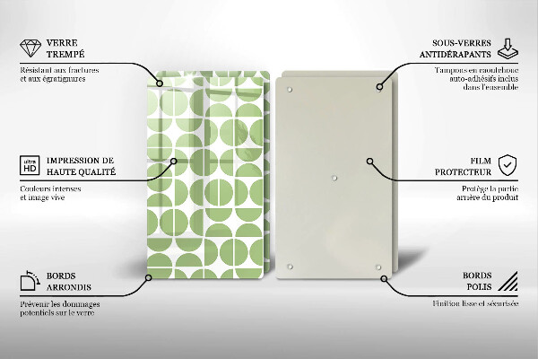 Skleněná krájecí deska Vzor boho tvarů