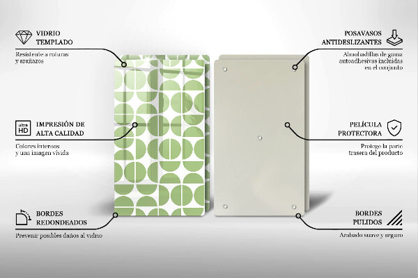 Skleněná krájecí deska Vzor boho tvarů