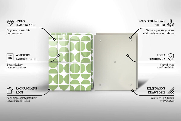 Skleněná krájecí deska Vzor boho tvarů