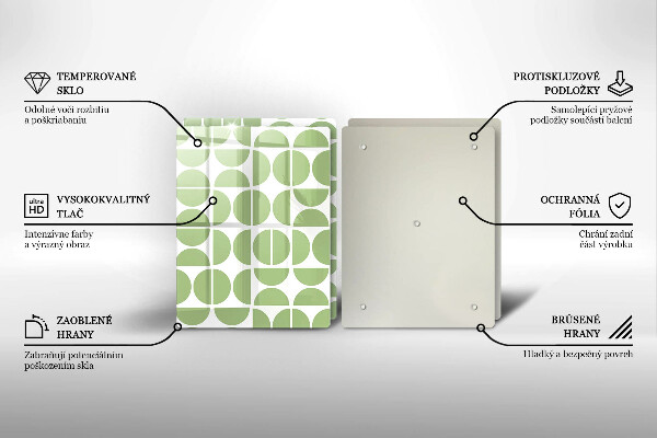 Skleněná krájecí deska Vzor boho tvarů