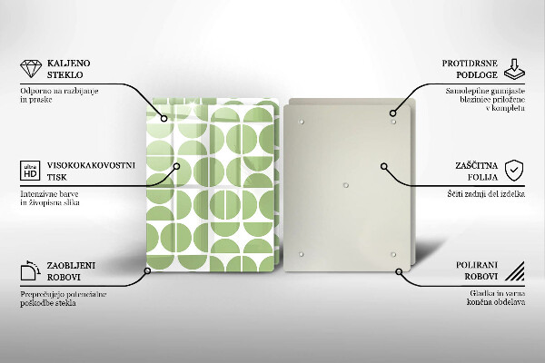 Skleněná krájecí deska Vzor boho tvarů