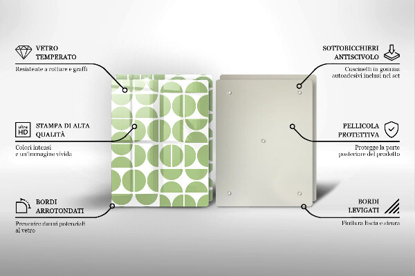 Skleněná krájecí deska Vzor boho tvarů