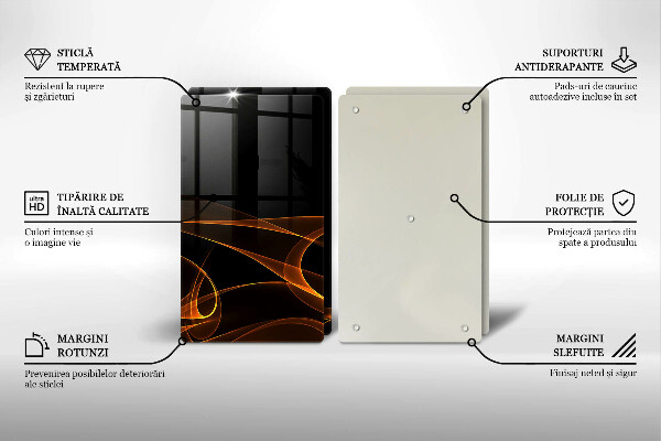 Skleněná krájecí deska Abstraktní linie