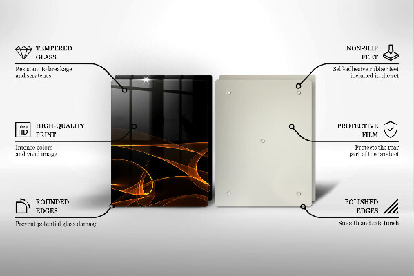 Skleněná krájecí deska Abstraktní linie