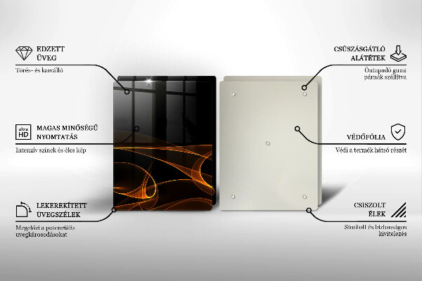 Skleněná krájecí deska Abstraktní linie