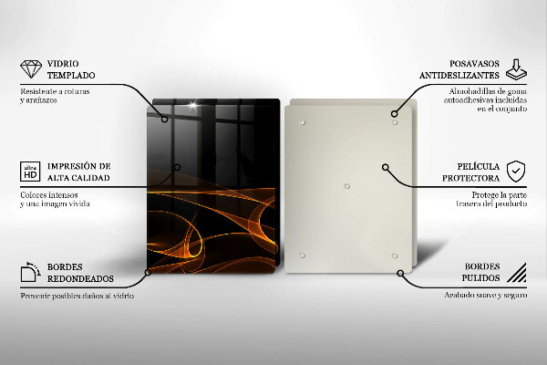 Skleněná krájecí deska Abstraktní linie