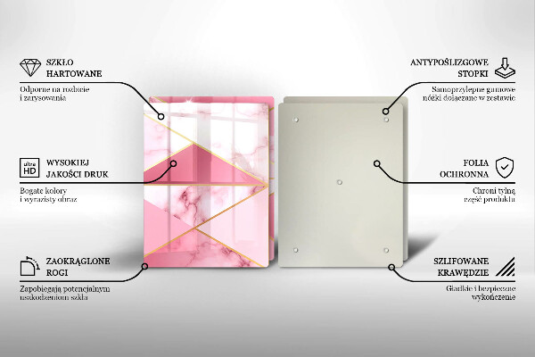 Skleněná krájecí deska Geometrický mramor