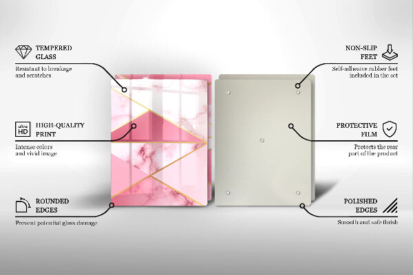 Skleněná krájecí deska Geometrický mramor