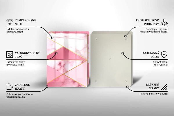 Skleněná krájecí deska Geometrický mramor