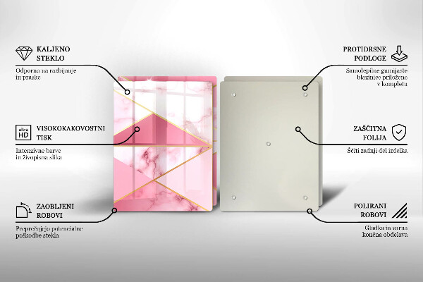 Skleněná krájecí deska Geometrický mramor
