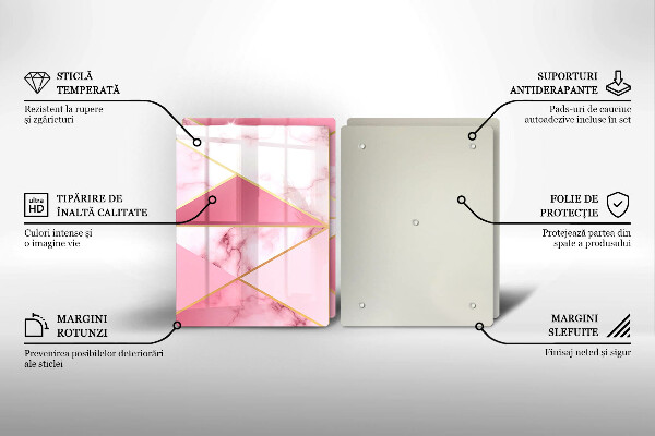 Skleněná krájecí deska Geometrický mramor
