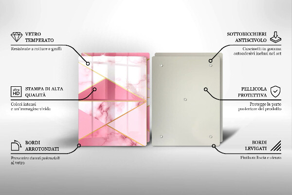 Skleněná krájecí deska Geometrický mramor