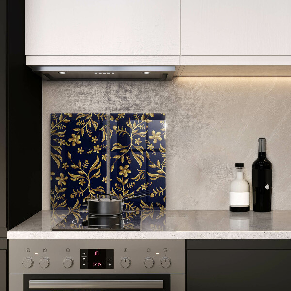 Skleněná krájecí deska Motiv zlaté květiny