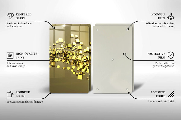 Skleněná krájecí deska Abstraktní 3d geometrie