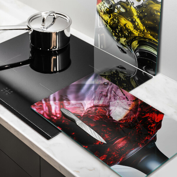 Skleněná krájecí deska Sklenice vína