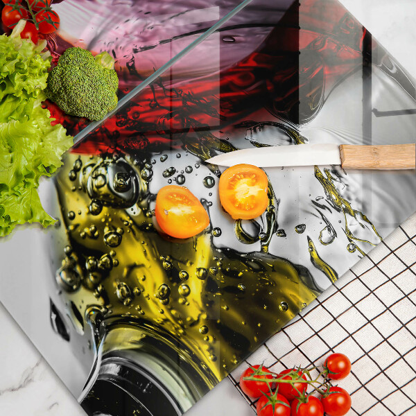 Skleněná krájecí deska Sklenice vína