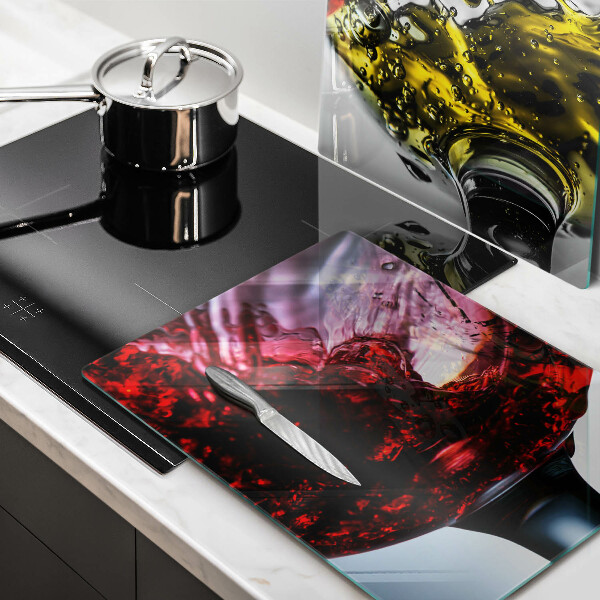 Skleněná krájecí deska Sklenice vína