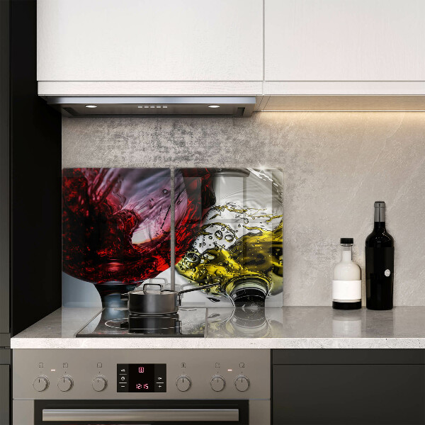 Skleněná krájecí deska Sklenice vína