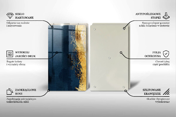 Skleněná krájecí deska Zlatá abstrakce