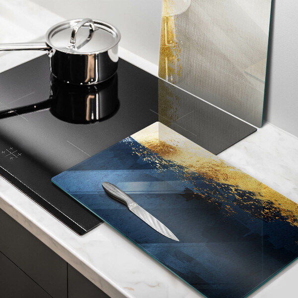 Skleněná krájecí deska Zlatá abstrakce