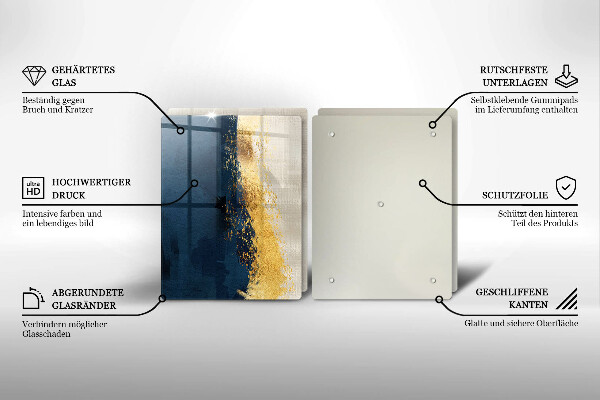 Skleněná krájecí deska Zlatá abstrakce