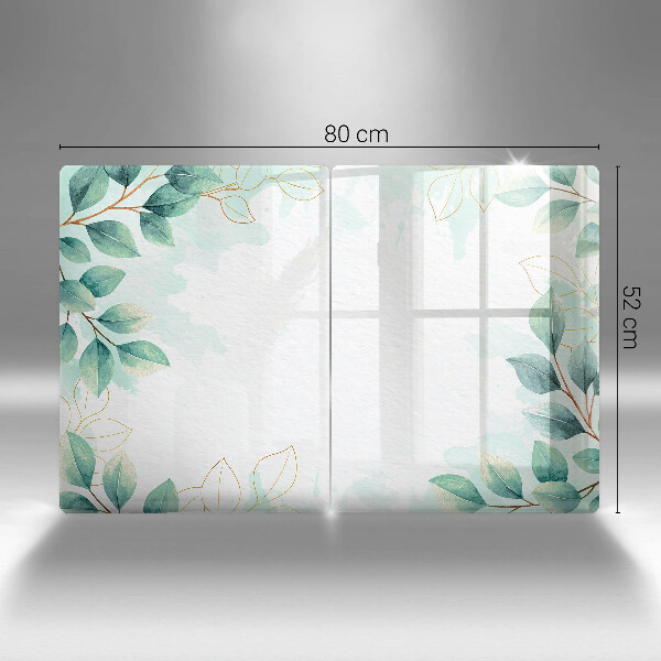 Skleněná krájecí deska Malované listy