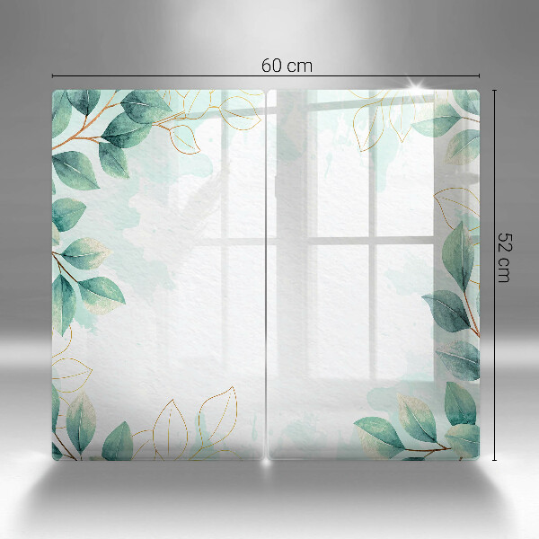 Skleněná krájecí deska Malované listy